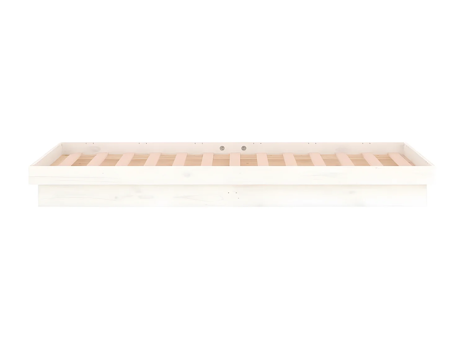Bedframe LED massief hout 90x200 cm