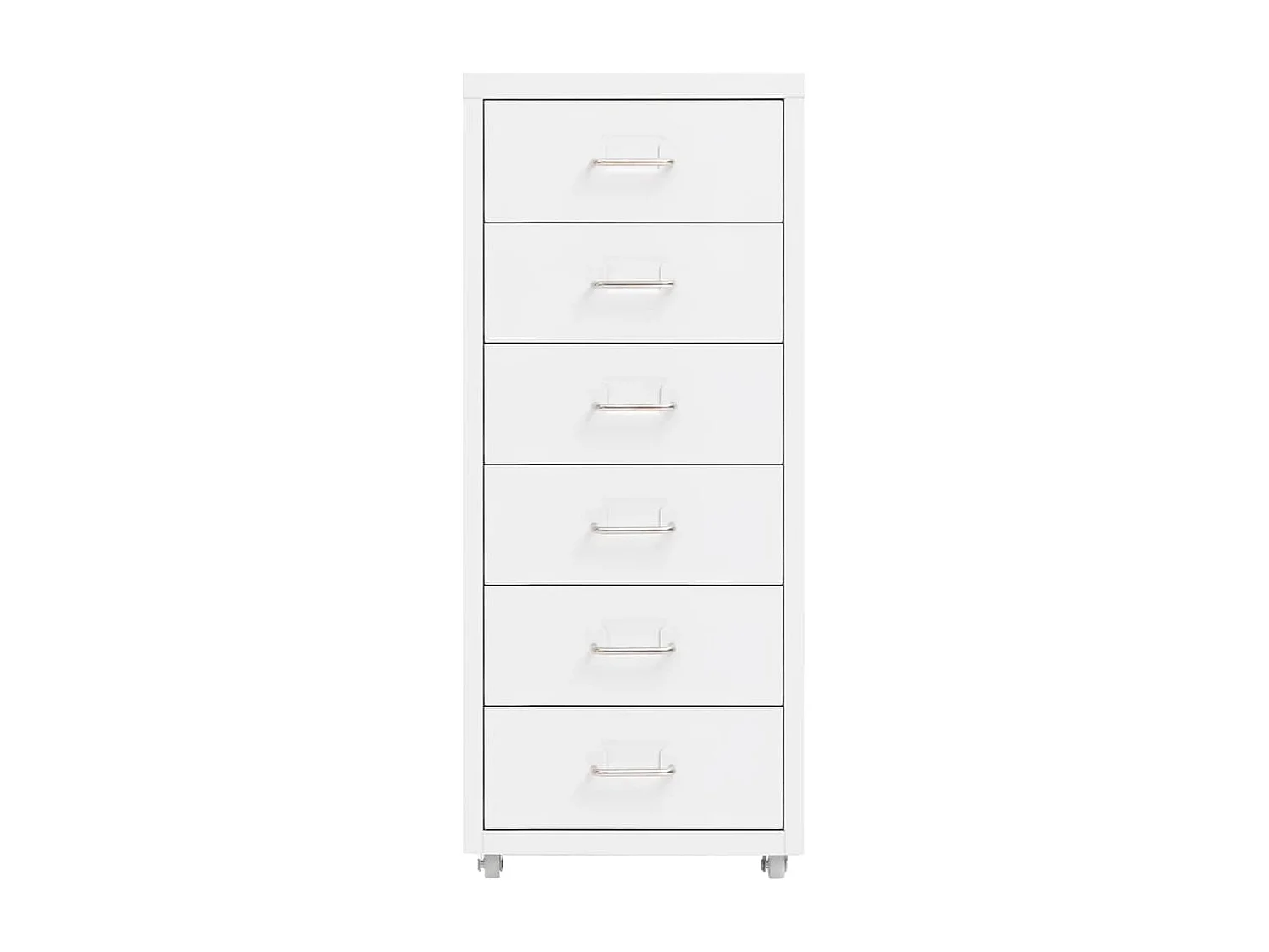 Schedario Mobile Bianco 28x41x69 cm in Metallo