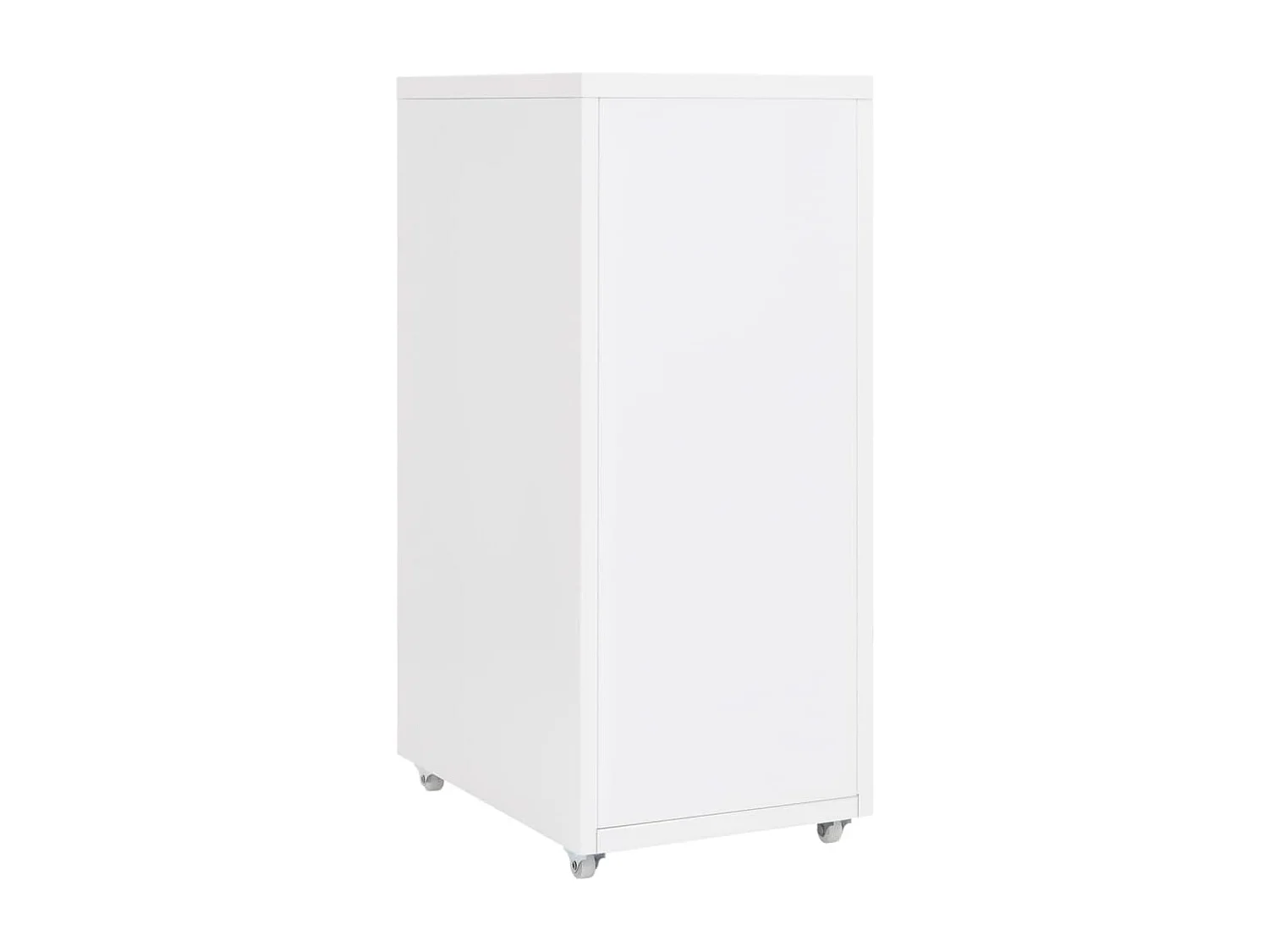 Schedario Mobile Bianco 28x41x69 cm in Metallo