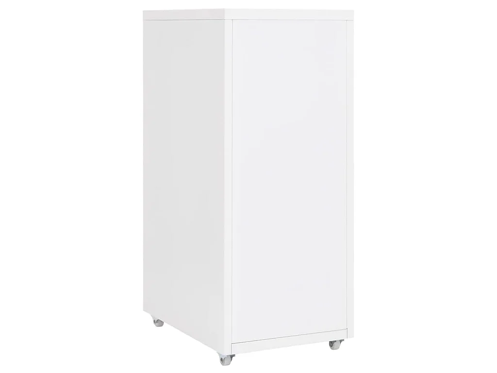 Ladeblok verrijdbaar 28x41x69 cm metaal wit