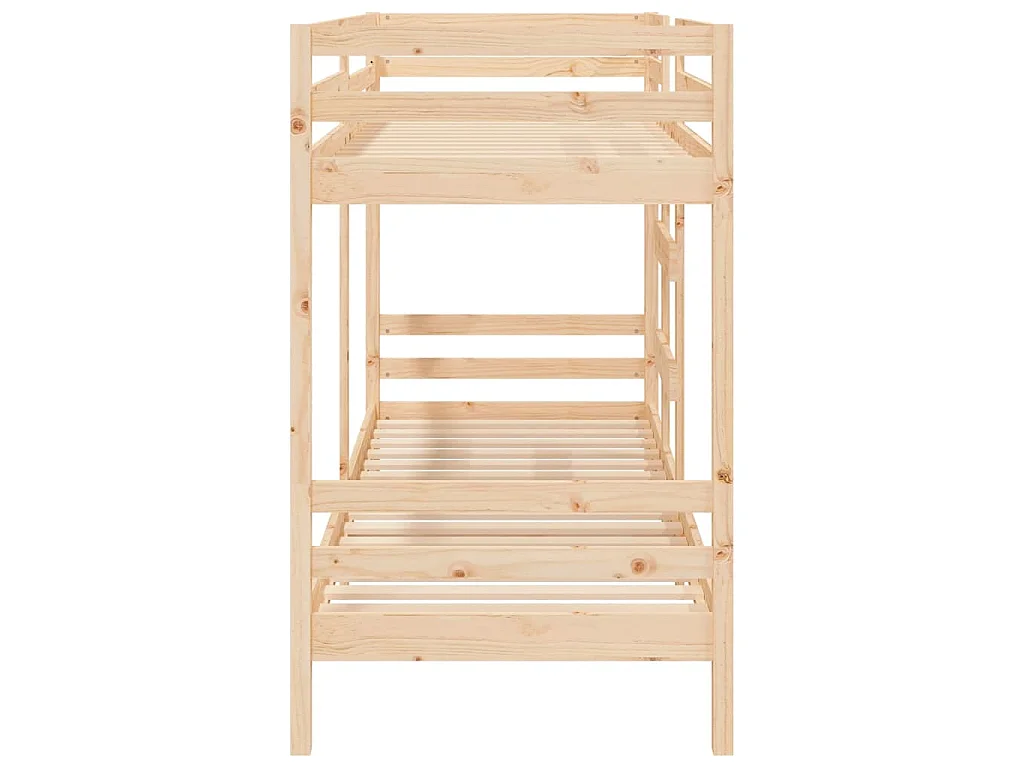 Letto a Castello 80x200 cm in Legno Massello di Pino