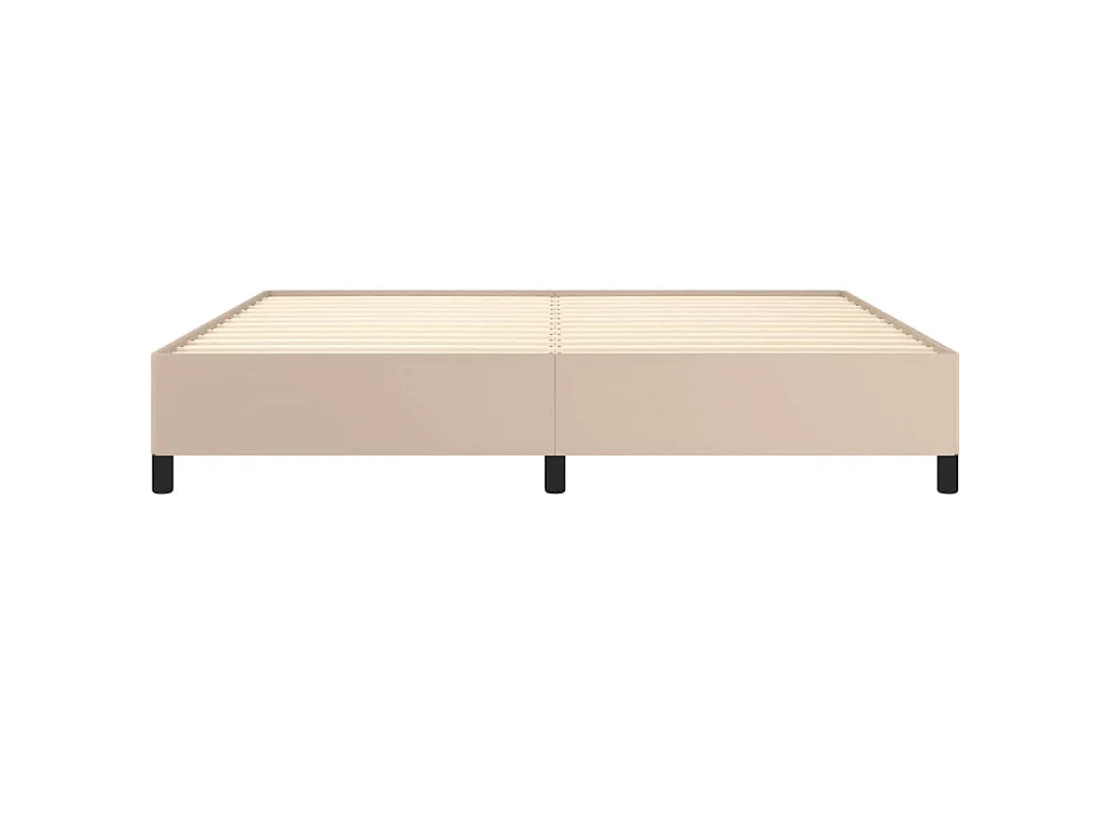 Cadre de lit sans matelas cappuccino 200x200 cm similicuir