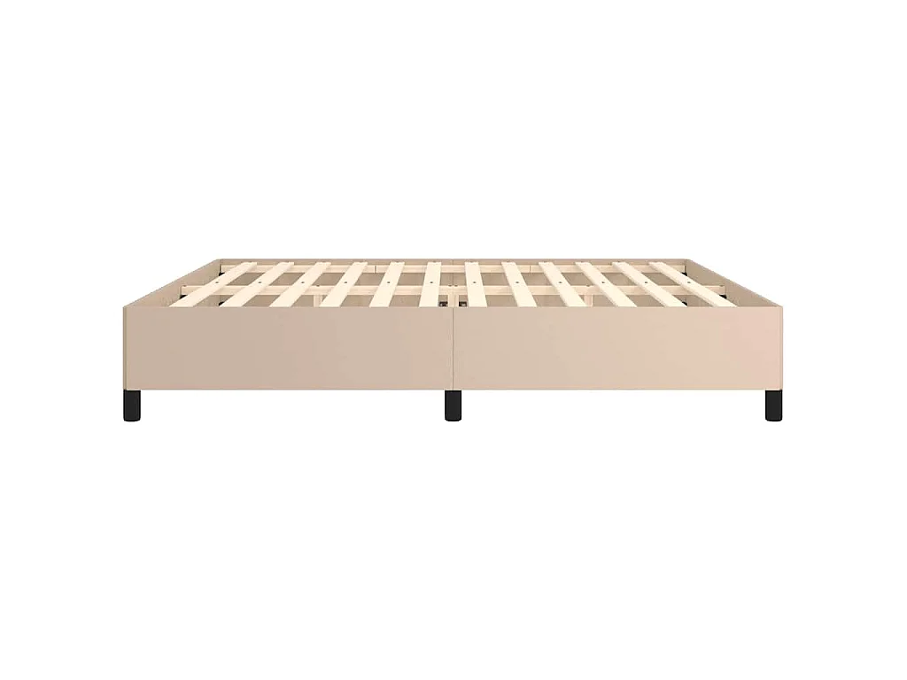 Cadre de lit sans matelas cappuccino 200x200 cm similicuir