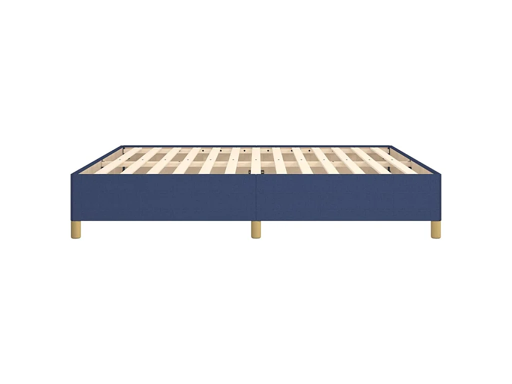 Cadre de lit sans matelas bleu 160x200 cm tissu