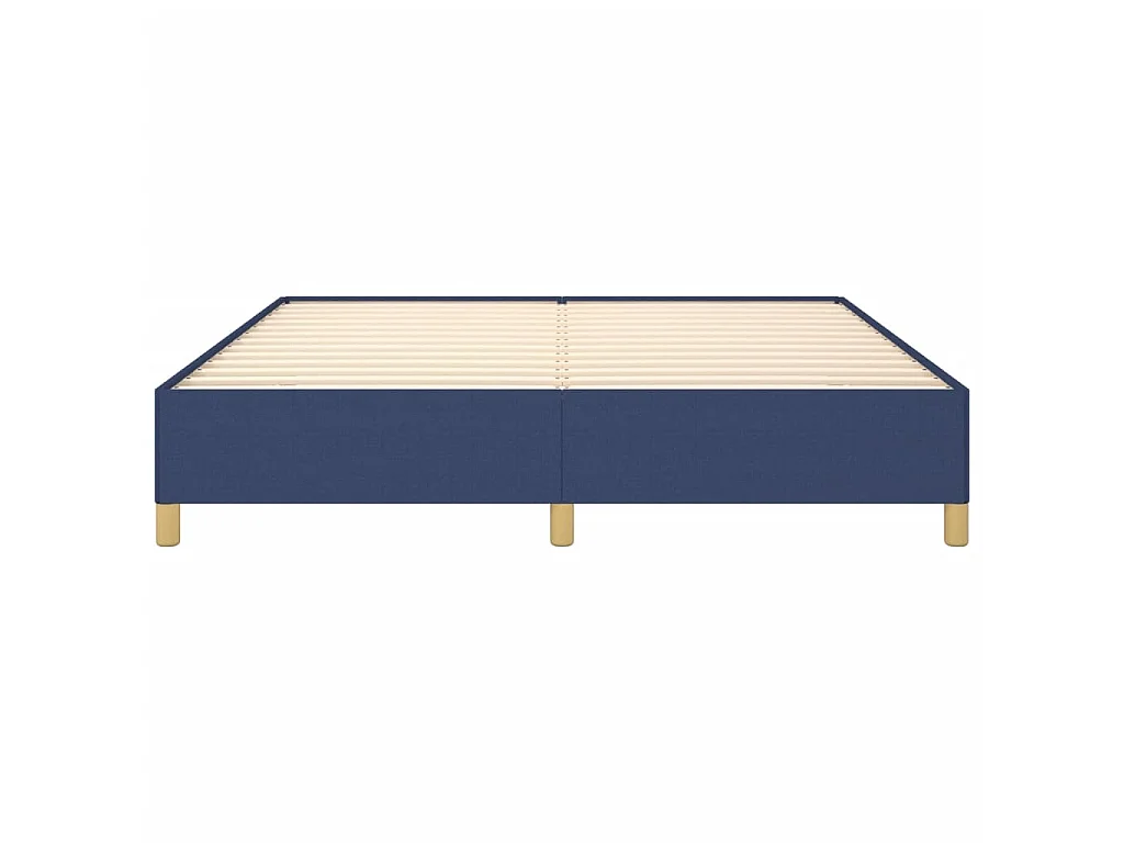 Cadre de lit sans matelas bleu 160x200 cm tissu