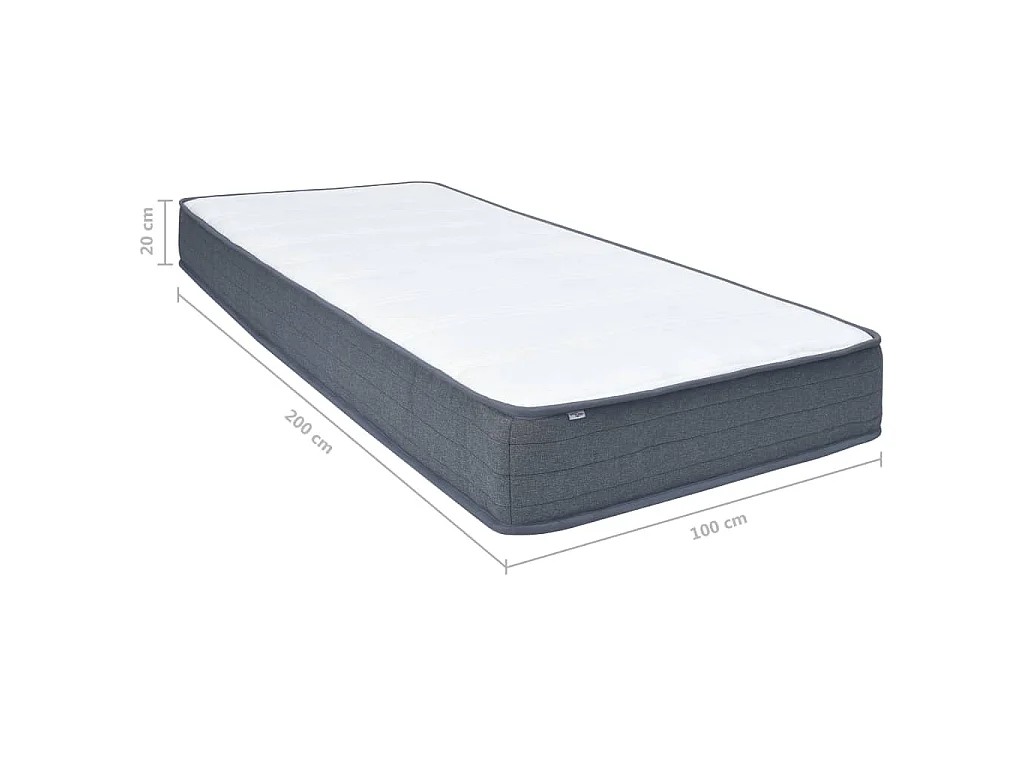 Colchão para cama boxspring firmeza média 200x100x20 cm