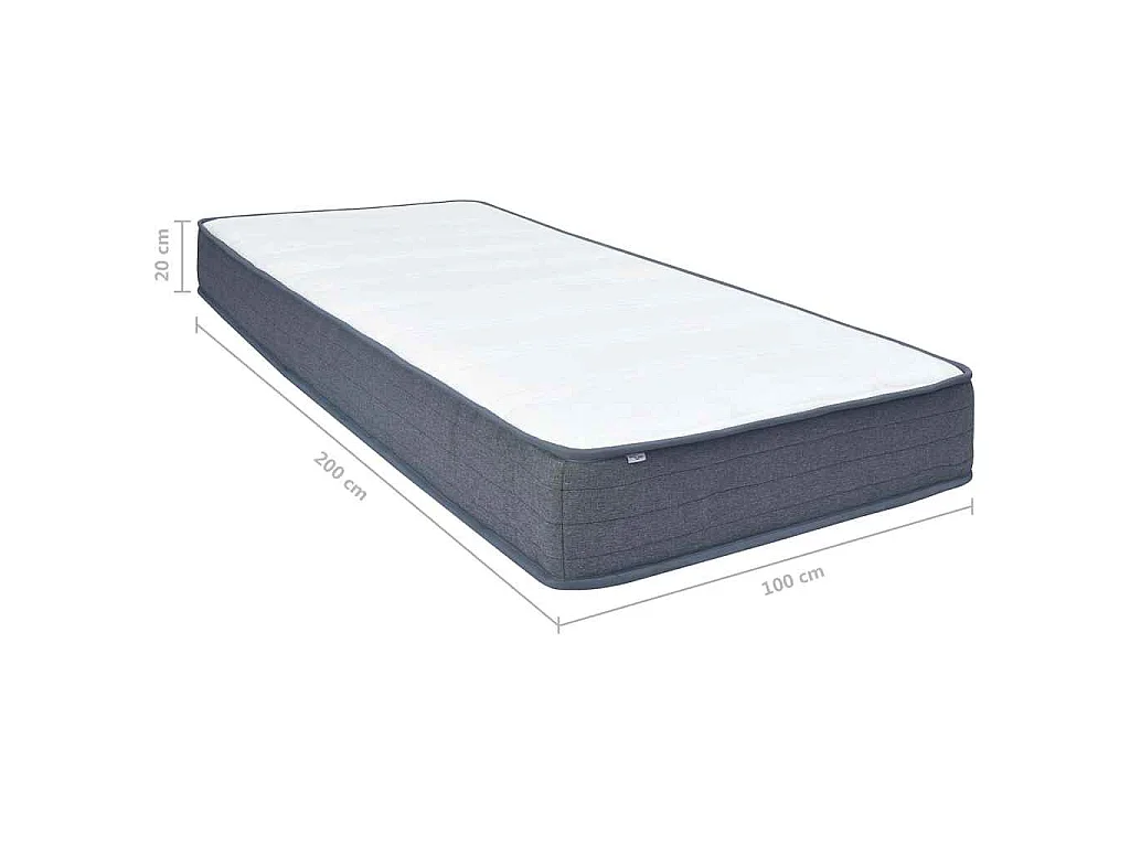 Matelas de sommier tapissier fermeté moyenne 100x200x20 cm