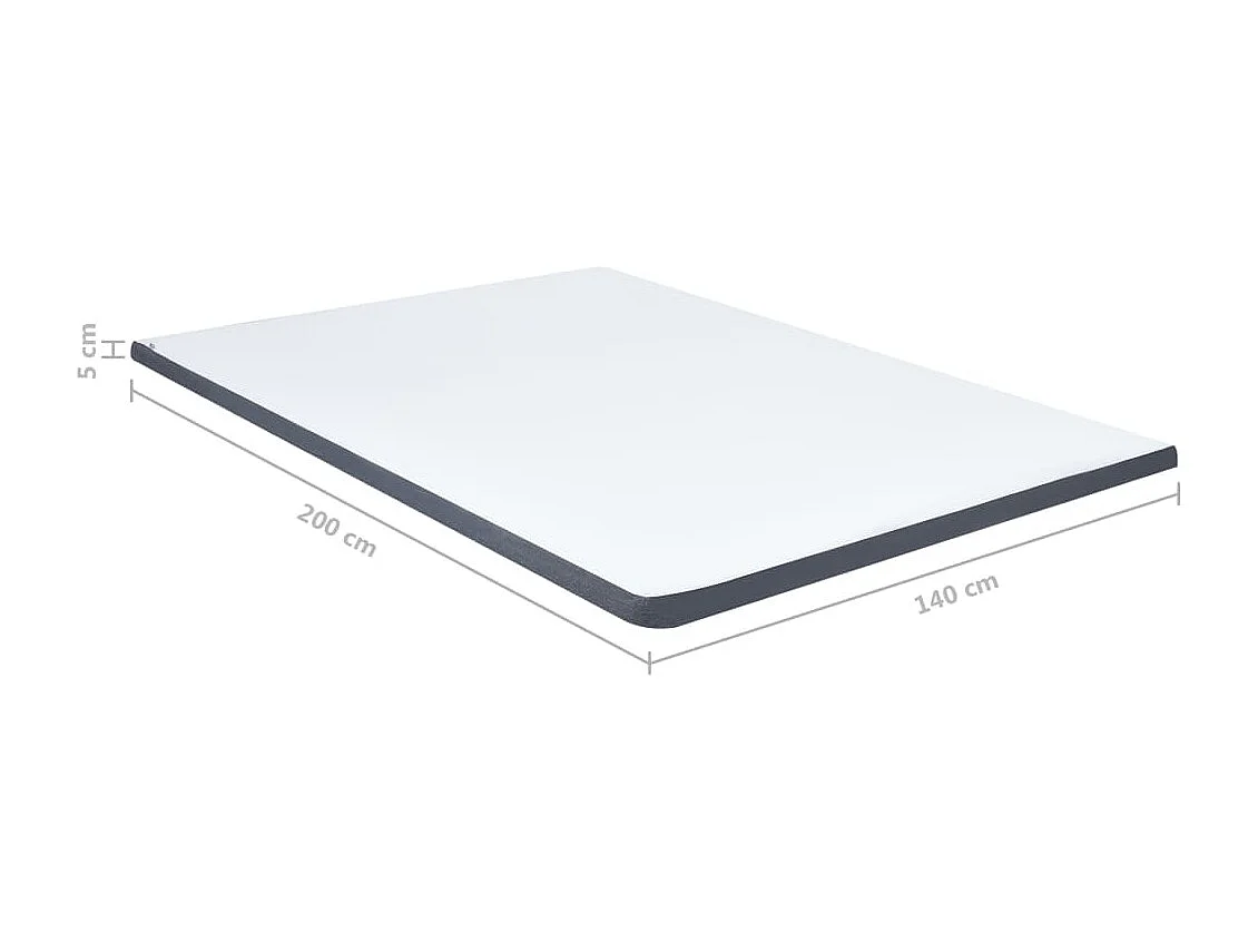Boxspringbett-Matratzenauflage 200 x 140 x 5 cm Mittelweich