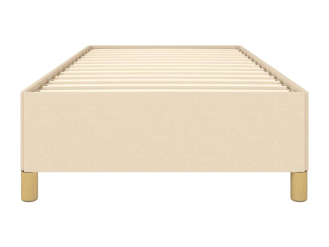Estrutura de cama sem colchão 90x190 cm tecido creme