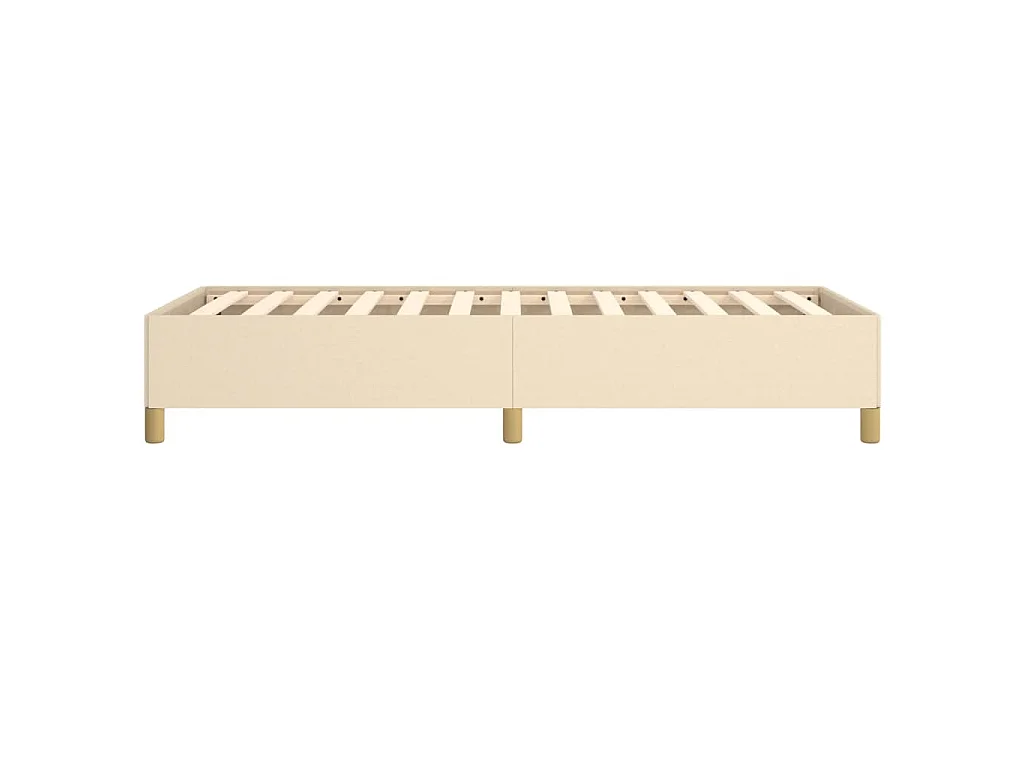 Estrutura de cama sem colchão 90x190 cm tecido creme