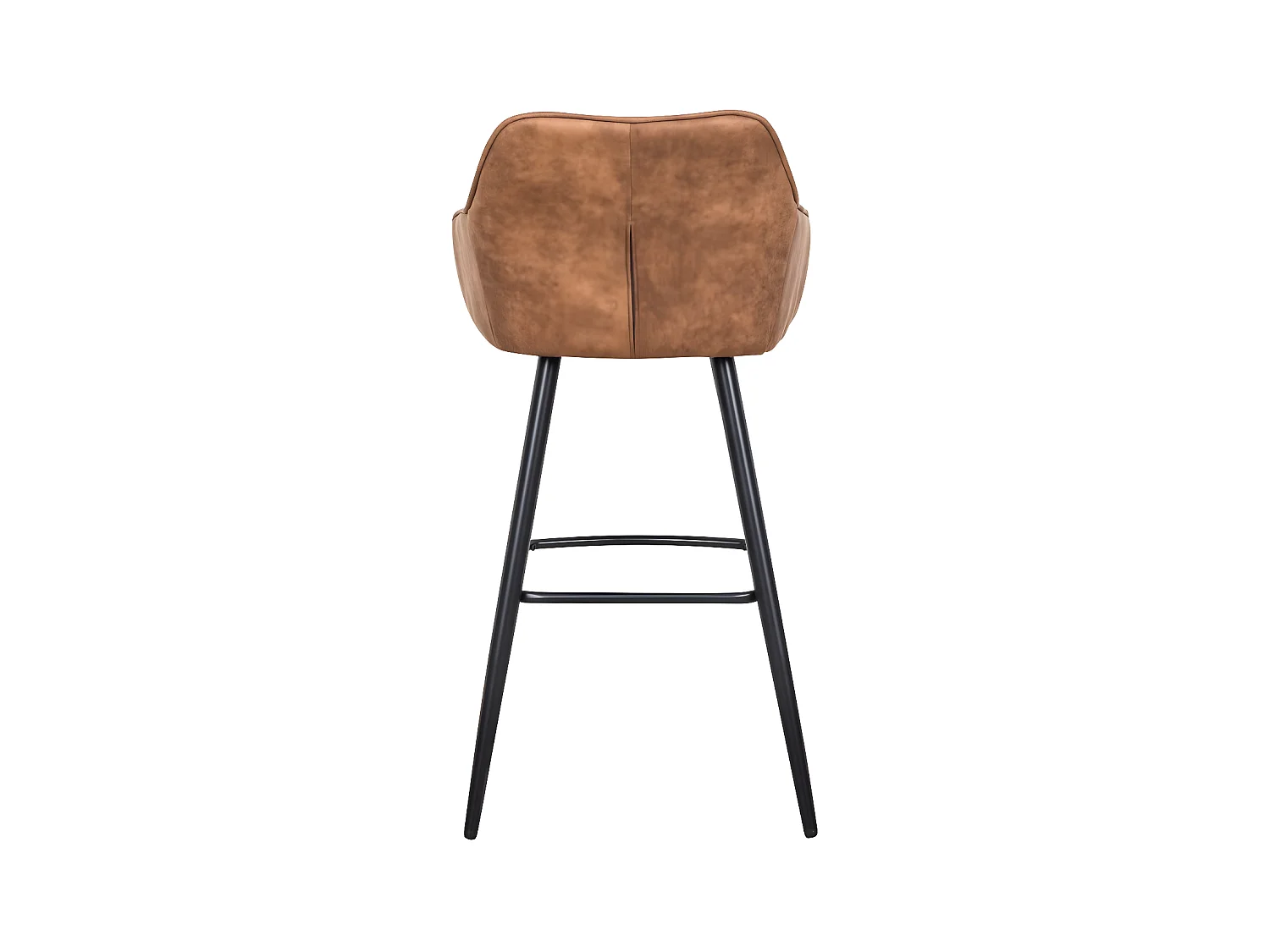 Chaise de bar Gial/Tissu/Marron