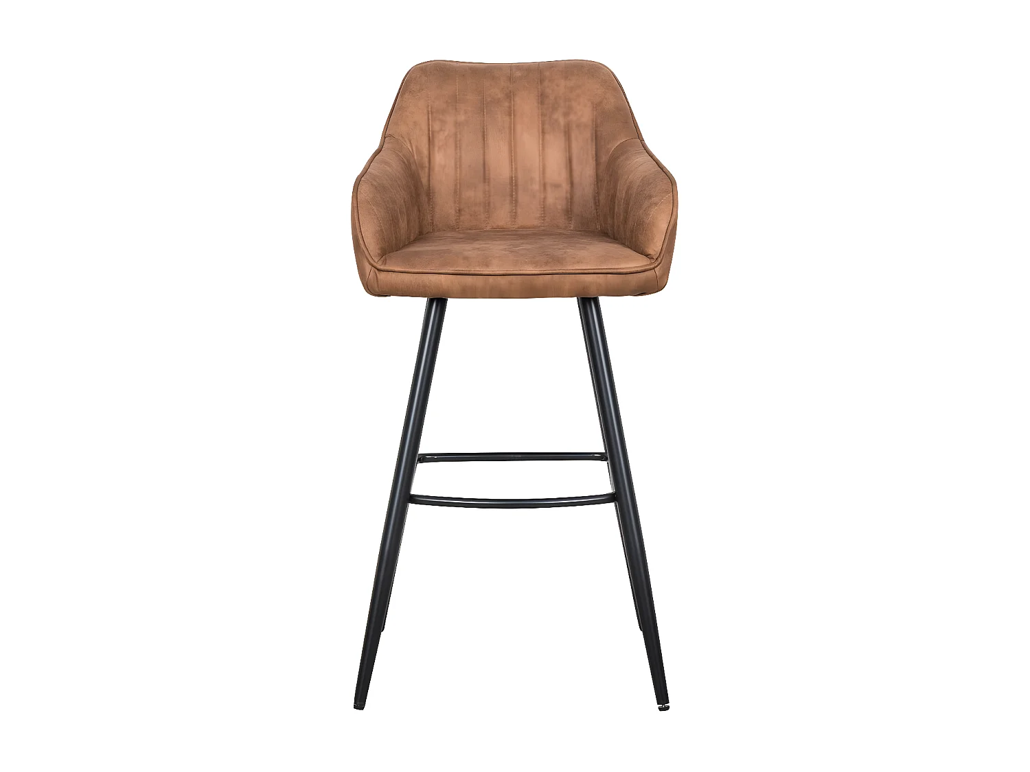 Chaise de bar Gial/Tissu/Marron