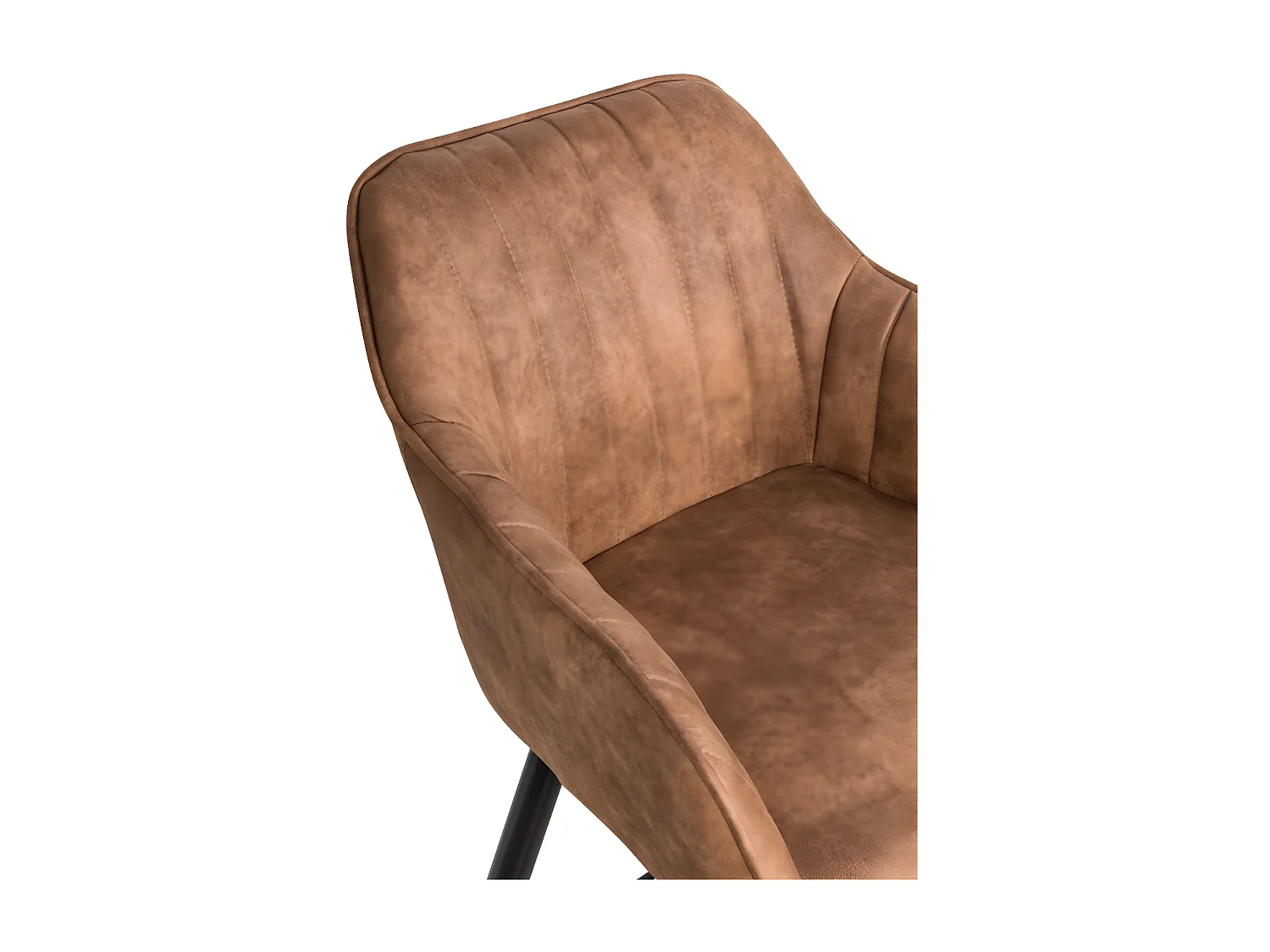 Chaise de bar Gial/Tissu/Marron