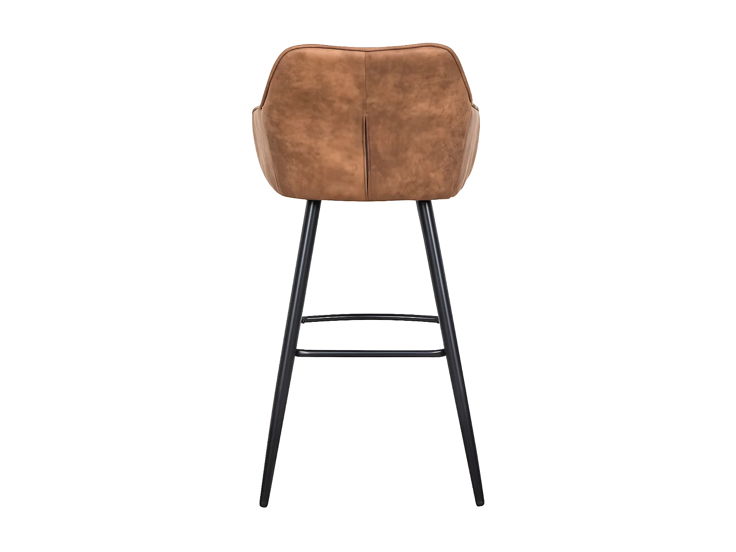 Chaise de bar Gial/Tissu/Marron