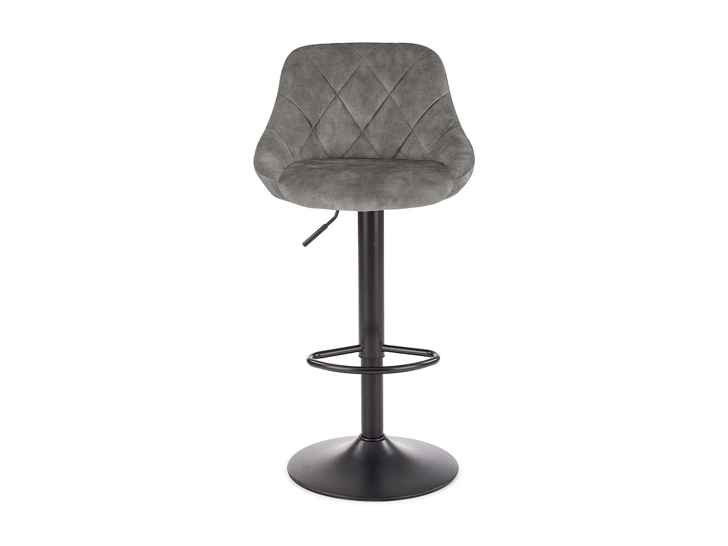 Chaise de bar H101/Tessuto-Velours/Gris