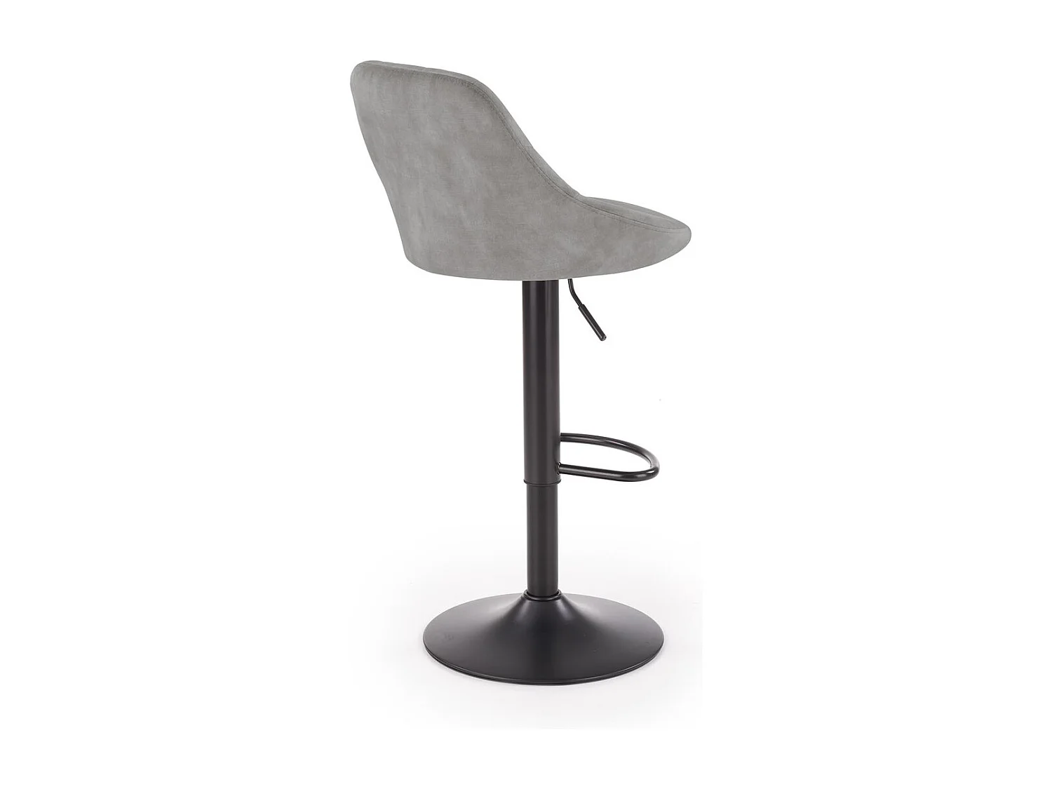 Chaise de bar H101/Tessuto-Velours/Gris