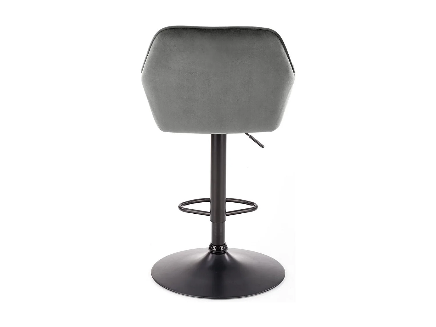 Sgabello da bar H103/Tessuto/Grigio