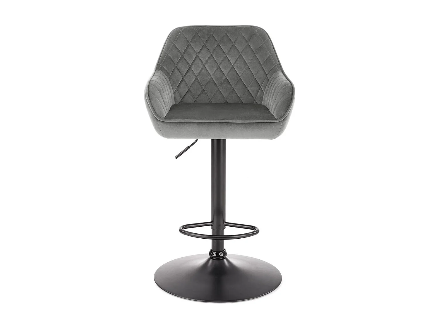 Chaise de bar H103/Tissu/Gris