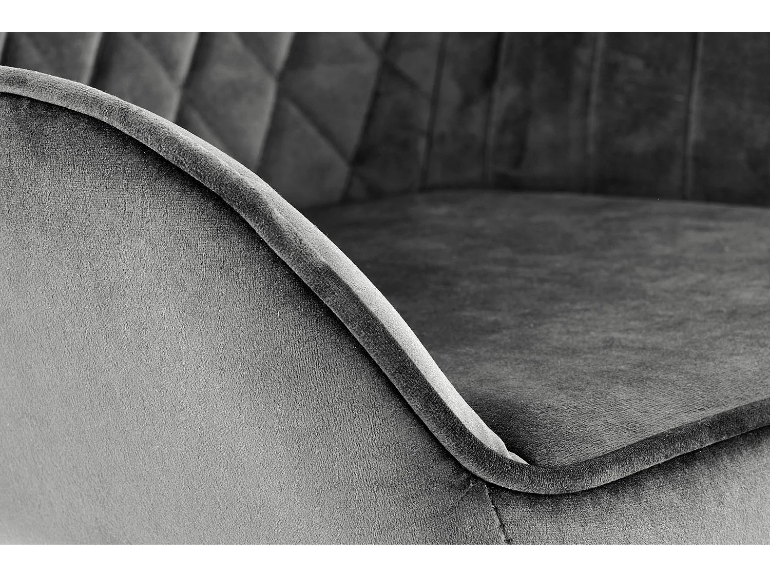 Chaise de bar H103/Tissu/Gris