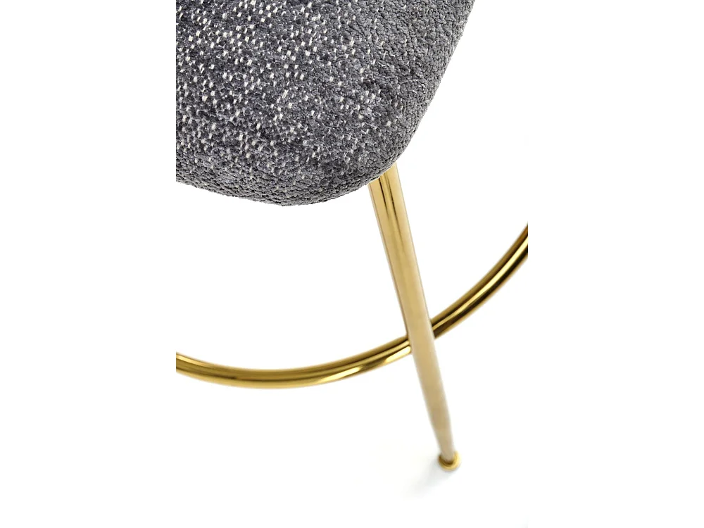 Chaise de bar H116/Tissu/Gris