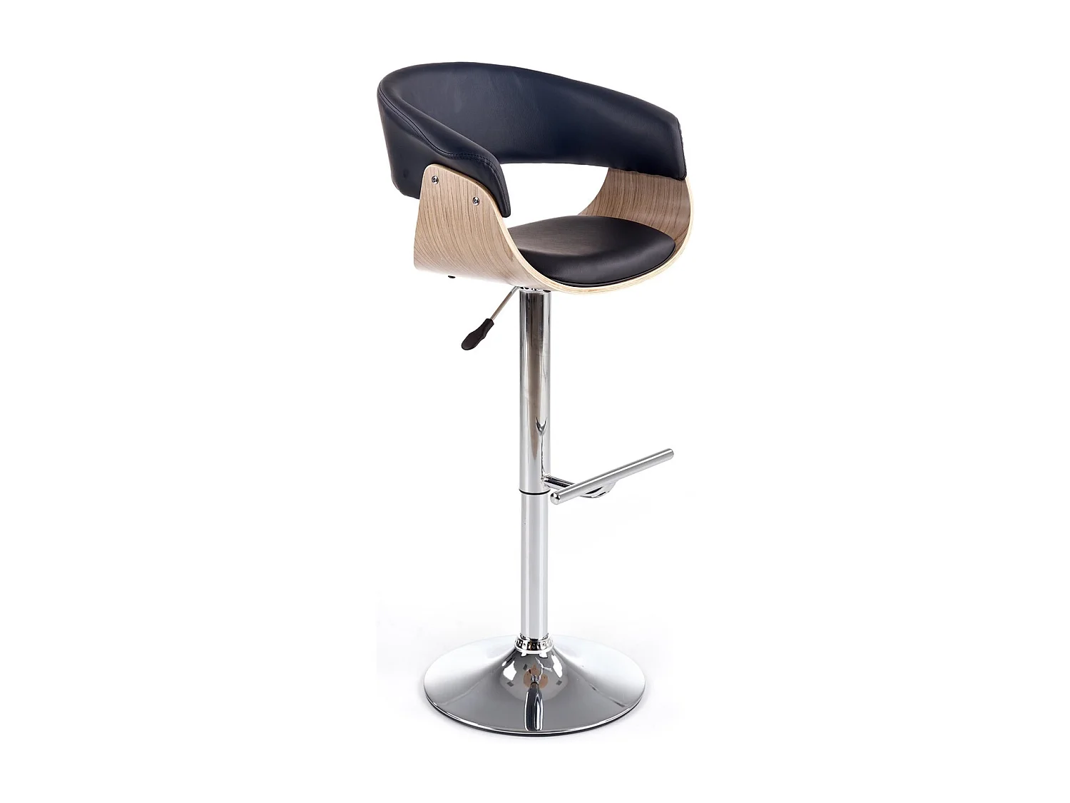 Sgabello da bar H45/Similpelle/Nero