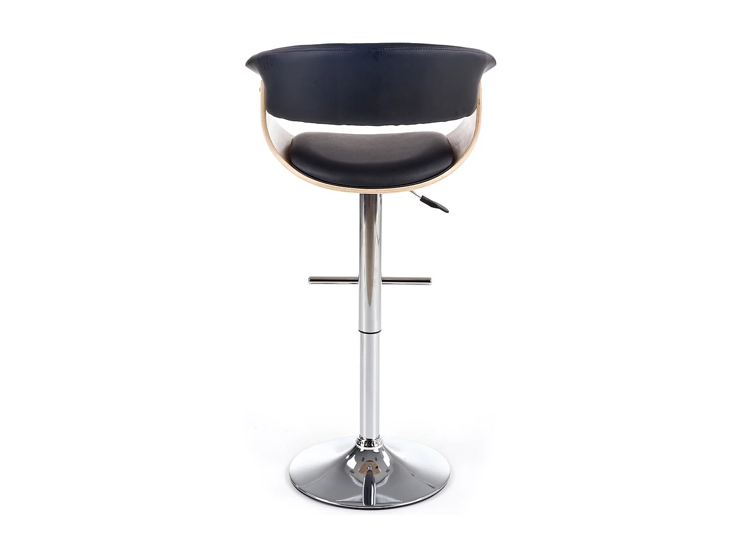 Sgabello da bar H45/Similpelle/Nero