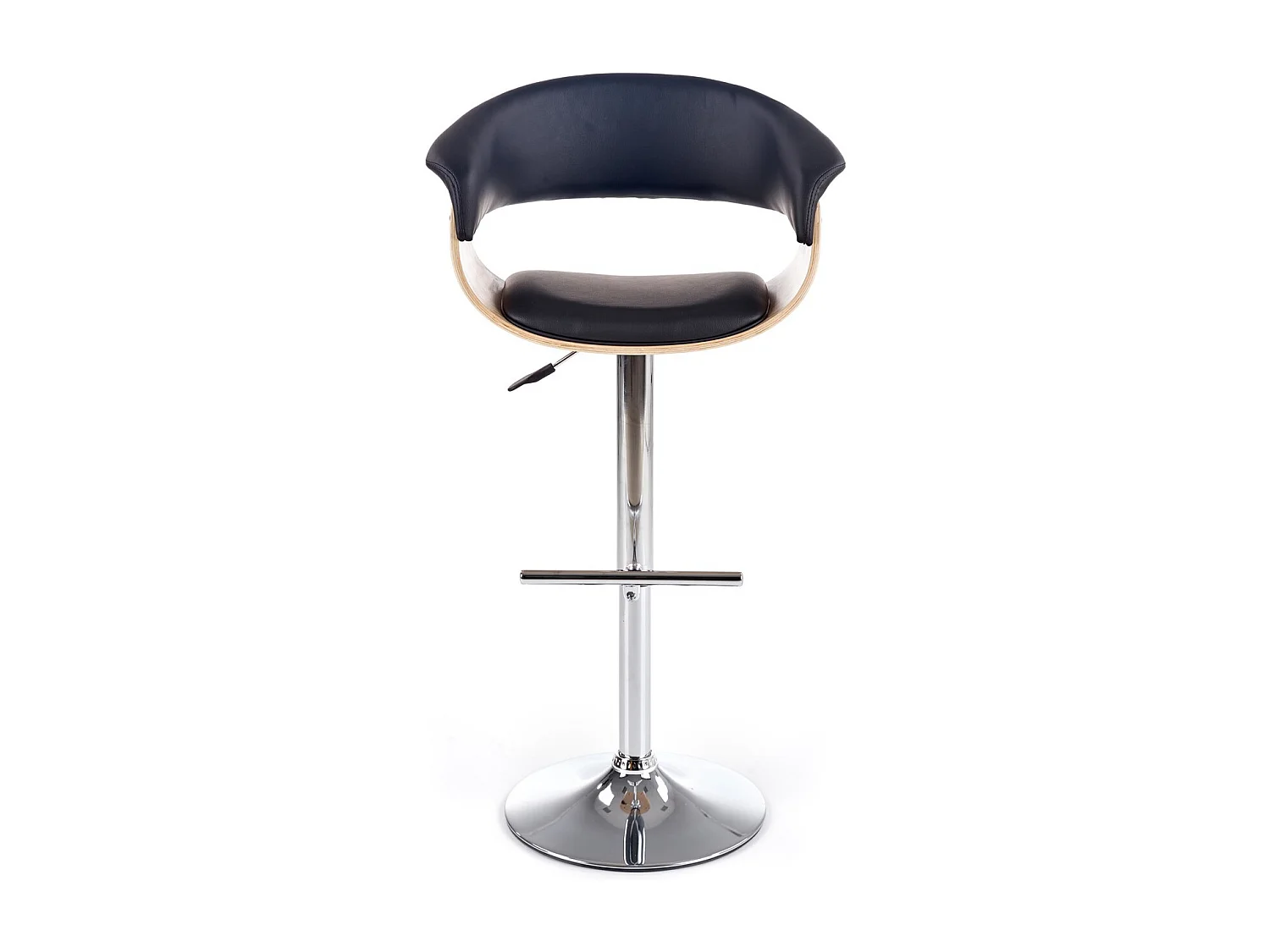 Sgabello da bar H45/Similpelle/Nero