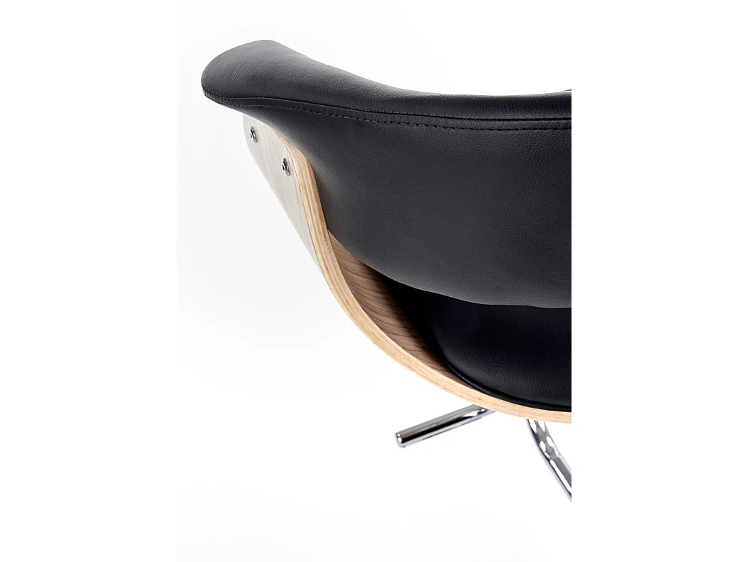 Sgabello da bar H45/Similpelle/Nero