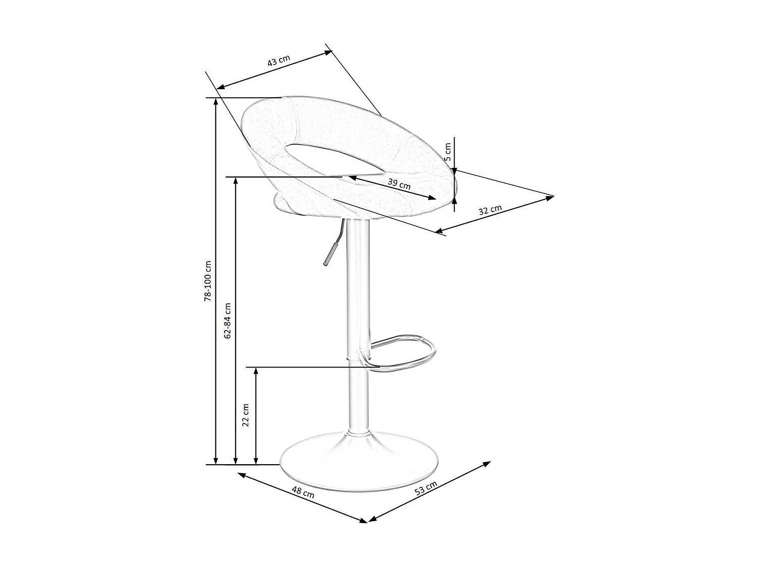 Sgabello da bar  H102/Tessuto/Verde