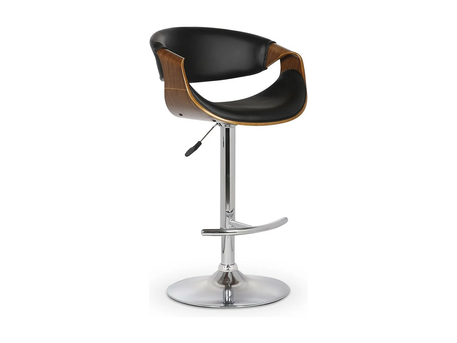 Chaise de bar H100/Similicuir/Noir