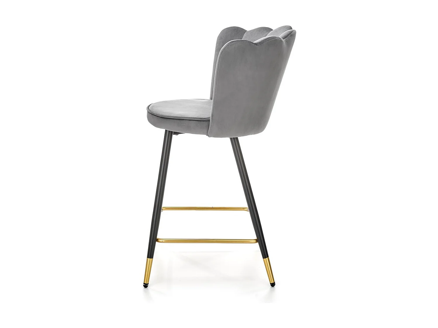 Sgabello da bar H106/Tessuto/Grigio