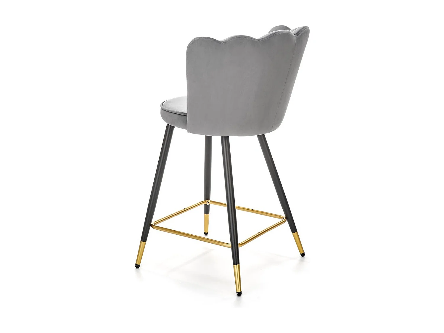 Sgabello da bar H106/Tessuto/Grigio