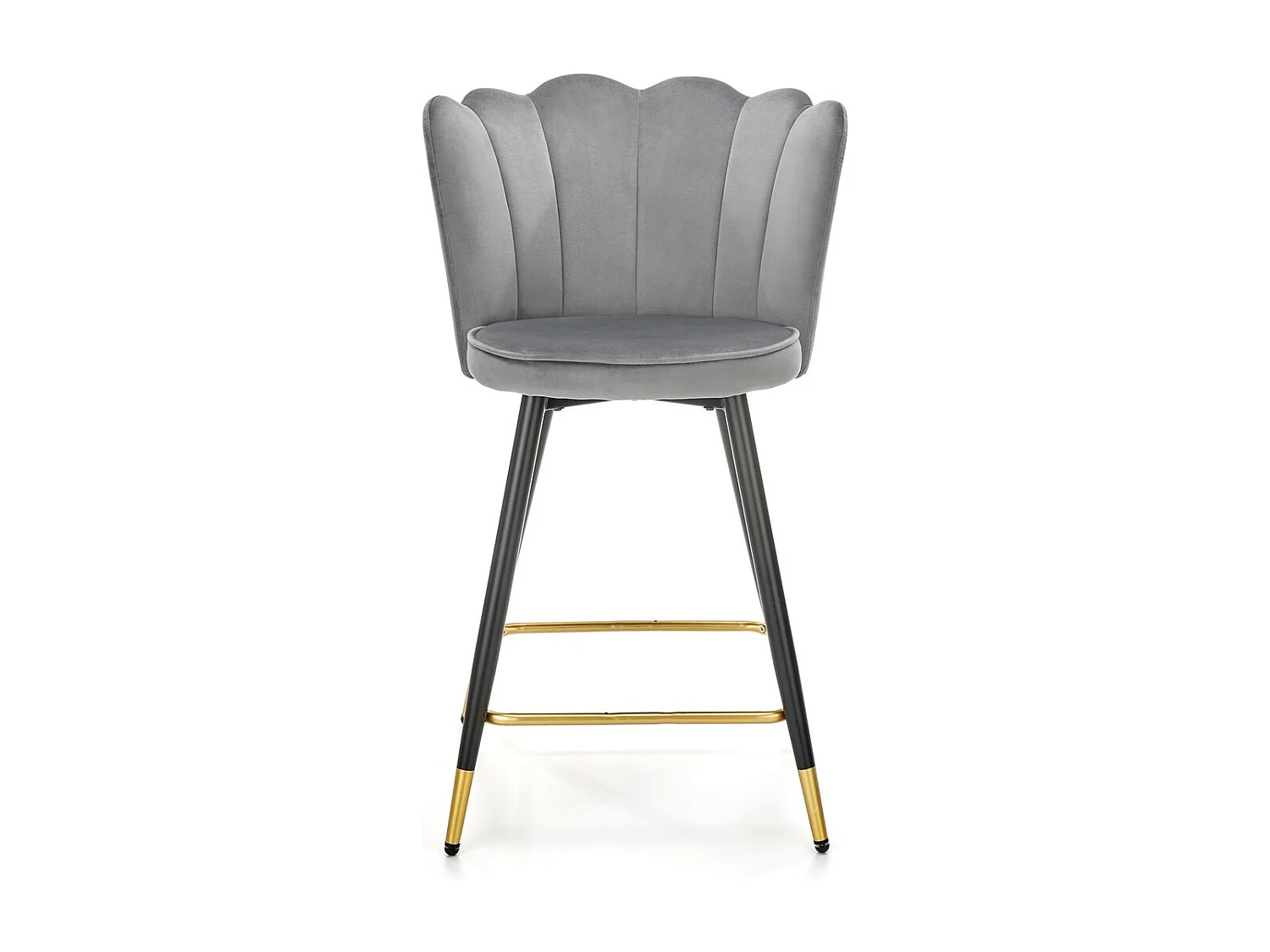 Sgabello da bar H106/Tessuto/Grigio