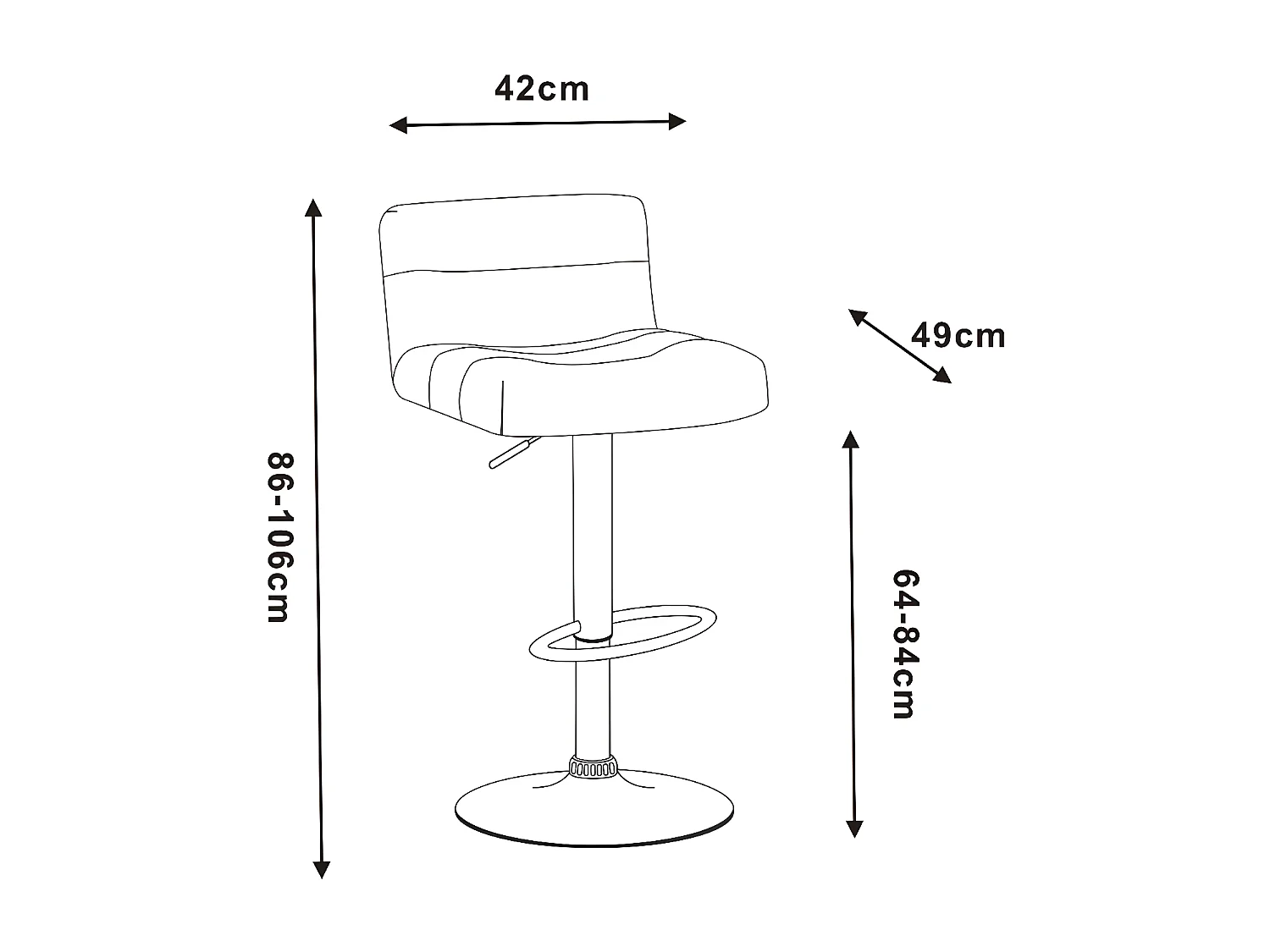 Barstuhl  Larissa/Stoffbezug/Braun