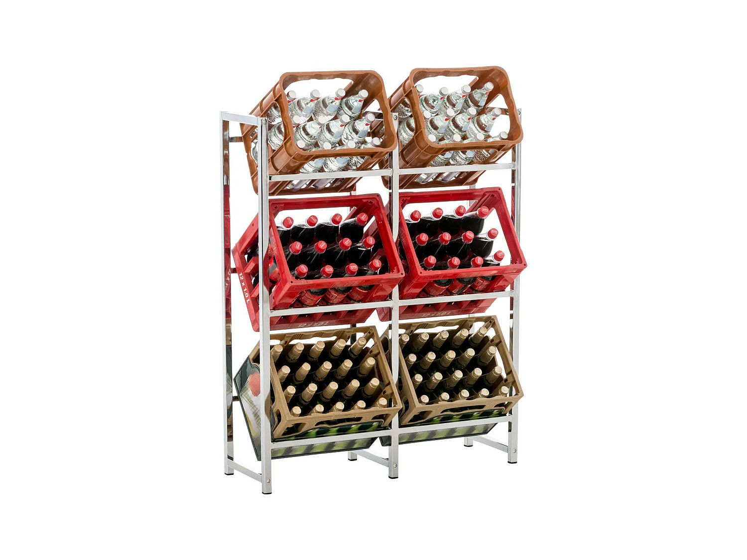 Support de caisse à boisson - Métal & Métal - Chrome - Lennert