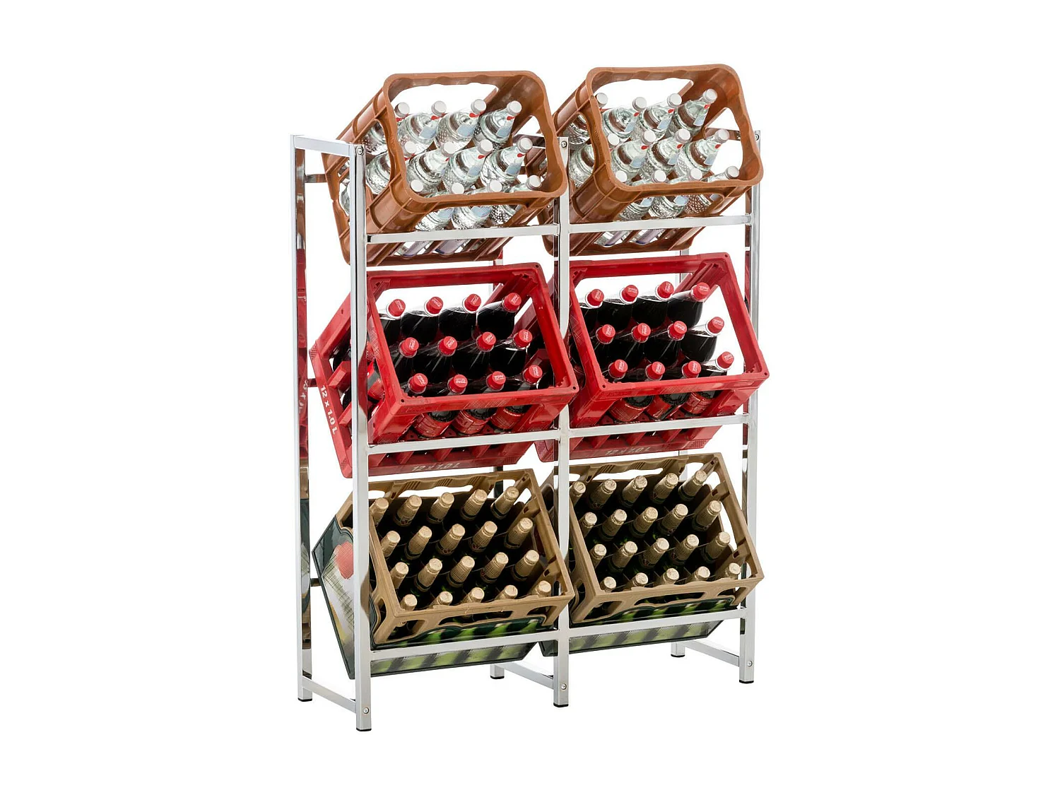 Support de caisse à boisson - Métal & Métal - Chrome - Lennert