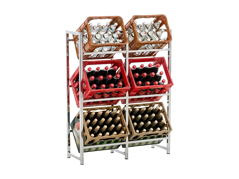 Support de caisse à boisson - Métal & Métal - Chrome - Lennert