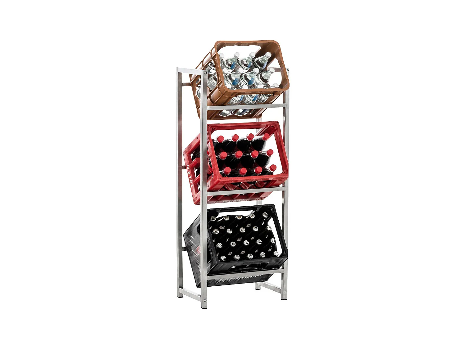 Support de caisse à boisson - Métal & Métal - Acier inoxydable - Lennert