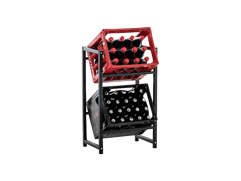 Getränkekistenständer - Metall & Metall - schwarz - Lennert