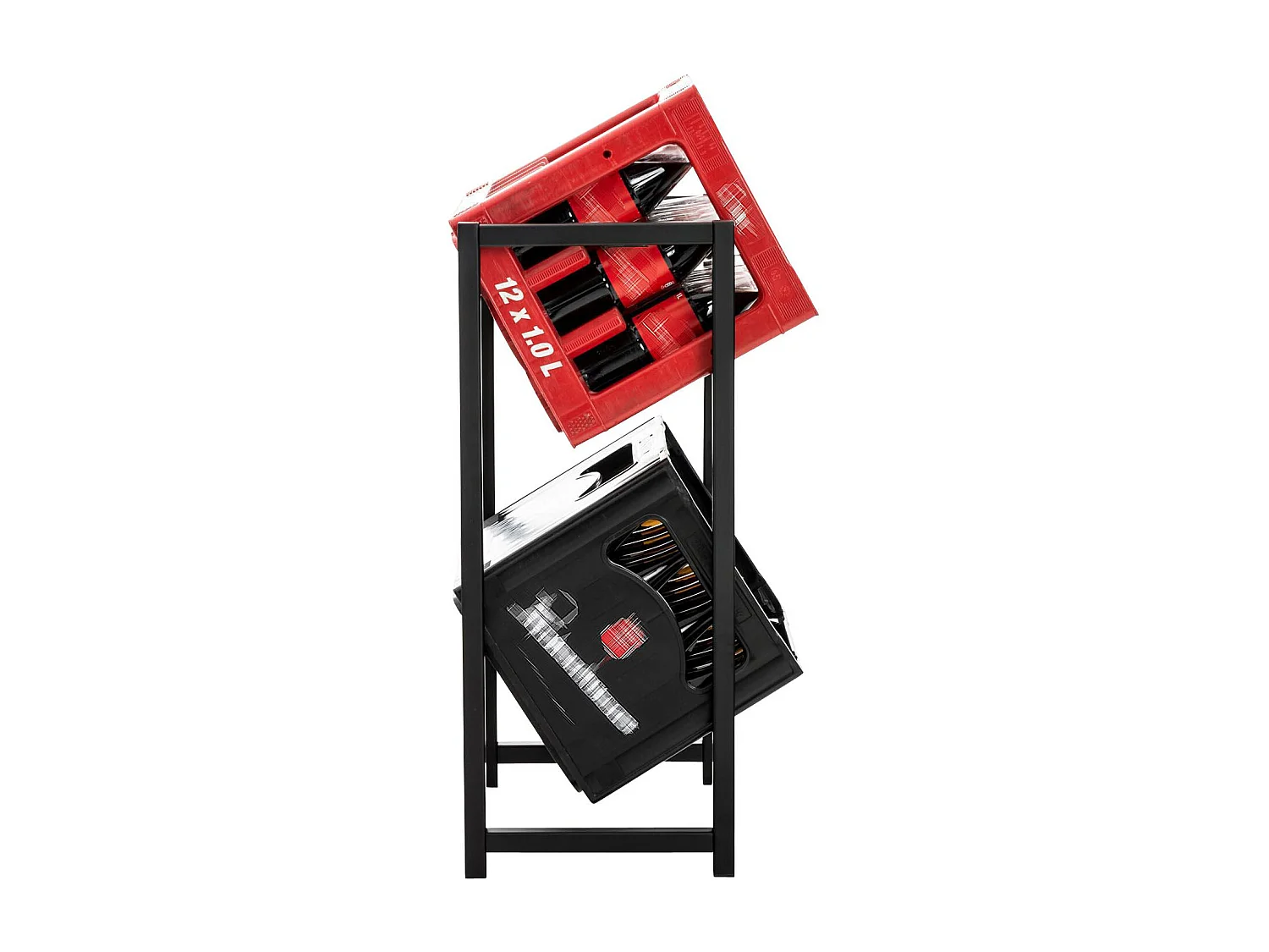 Support de caisse à boisson - Métal & Métal - Noir - Lennert