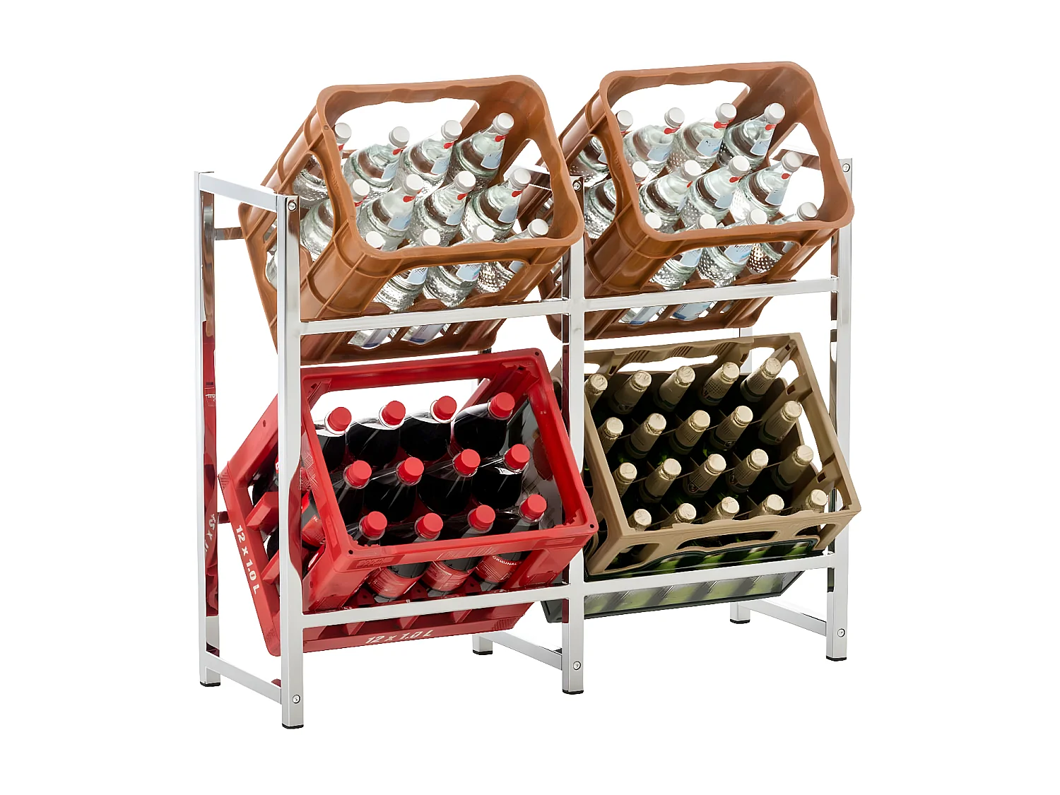 Support de caisse à boisson - Métal & Métal - Chrome - Lennert