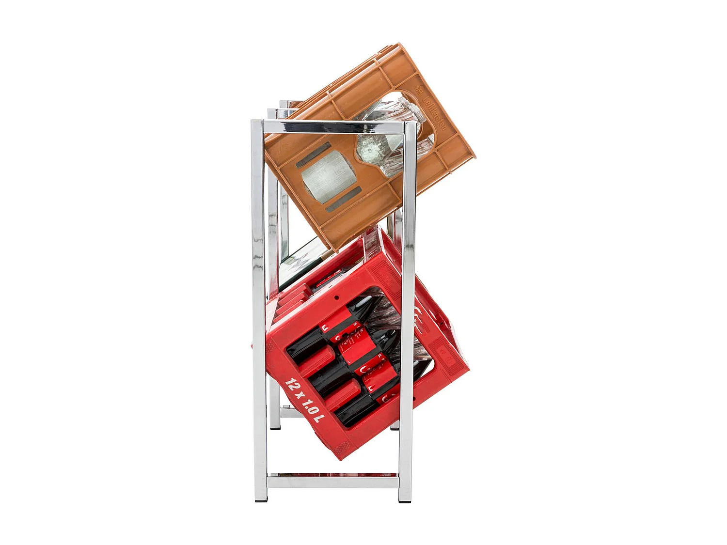 Support de caisse à boisson - Métal & Métal - Chrome - Lennert