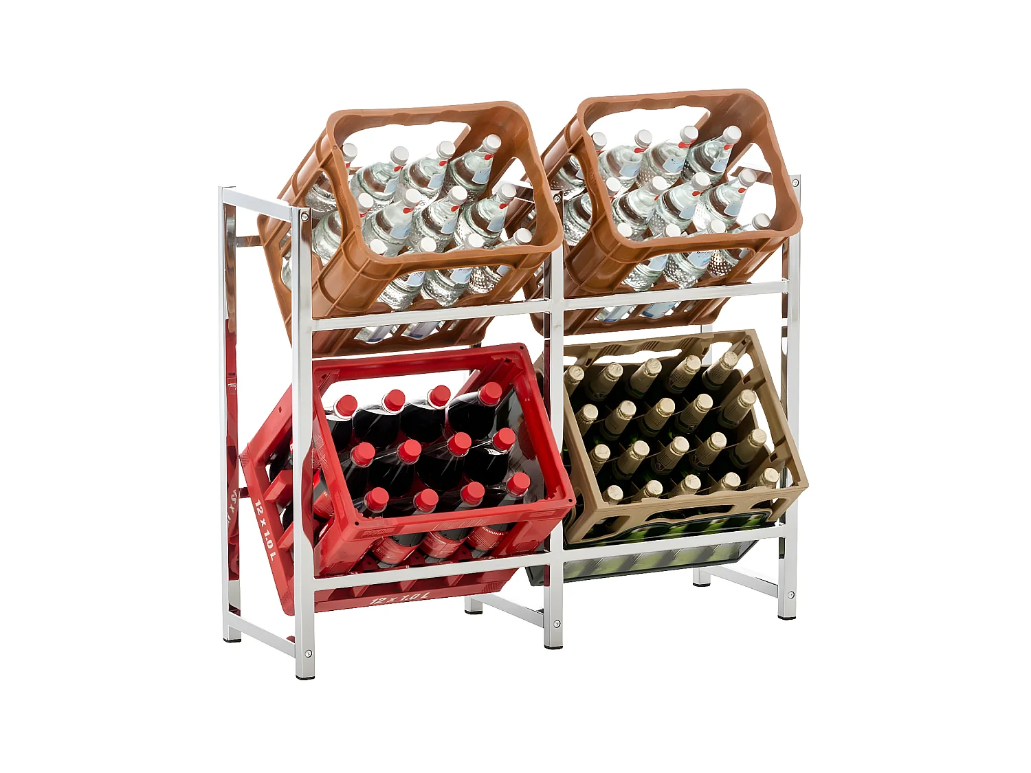 Support de caisse à boisson - Métal & Métal - Chrome - Lennert