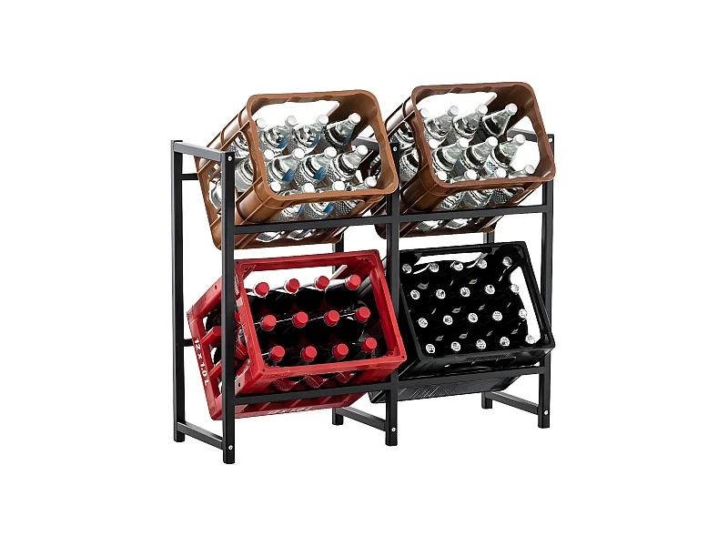 Getränkekistenständer - Metall & Metall - schwarz - Lennert