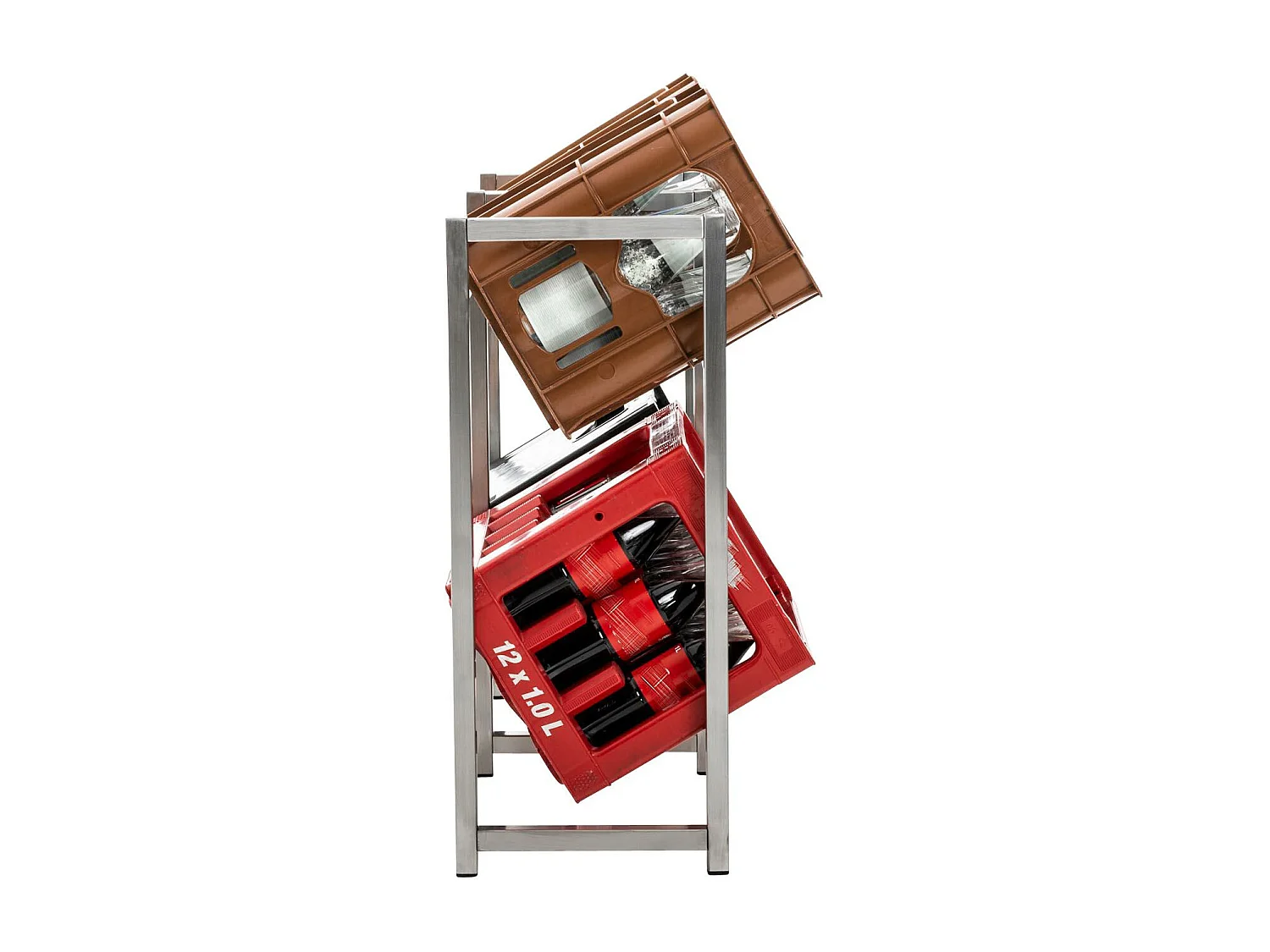 Support de caisse à boisson - Métal & Métal - Acier inoxydable - Lennert