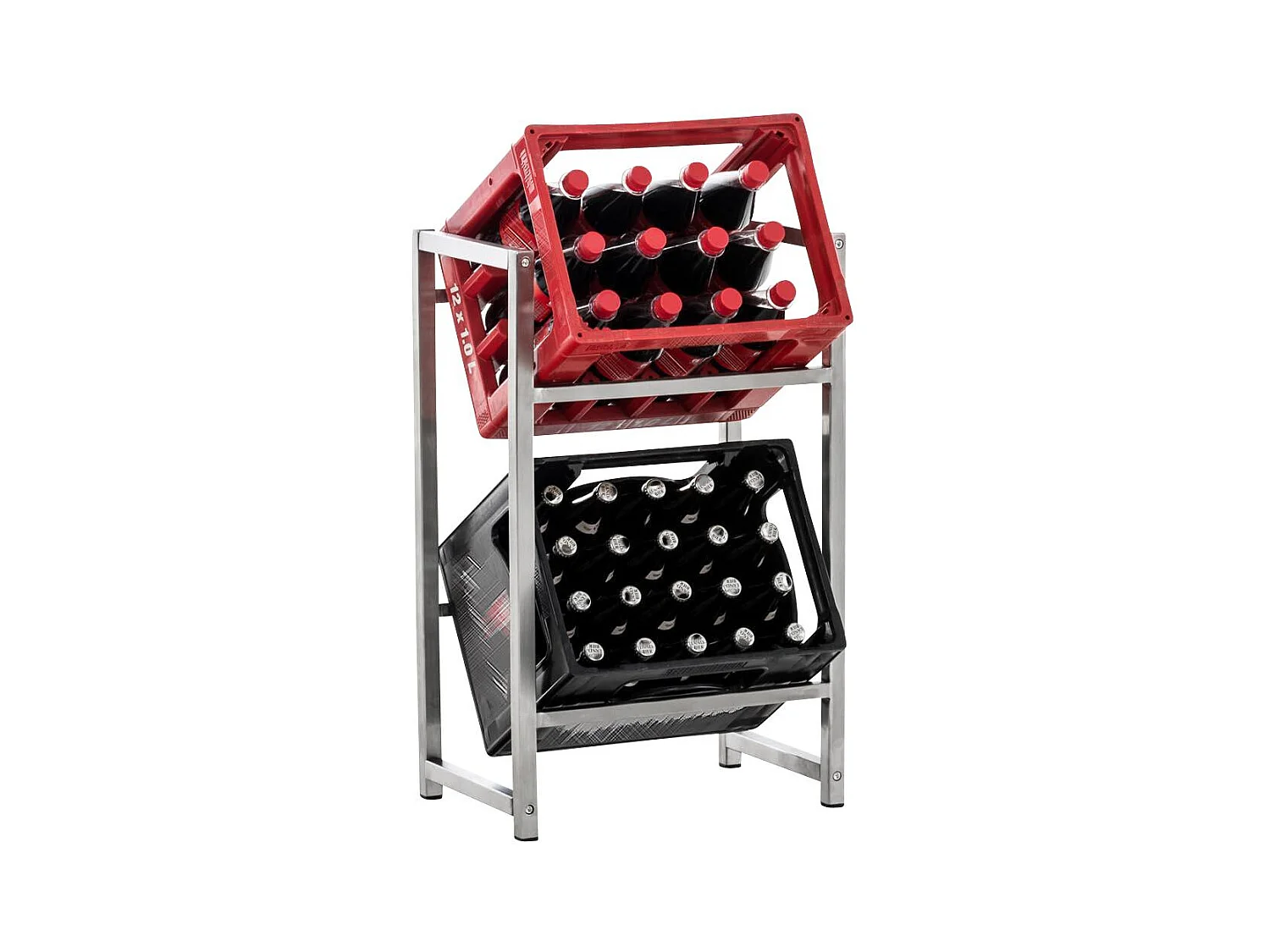 Support de caisse à boisson - Métal & Métal - Acier inoxydable - Lennert