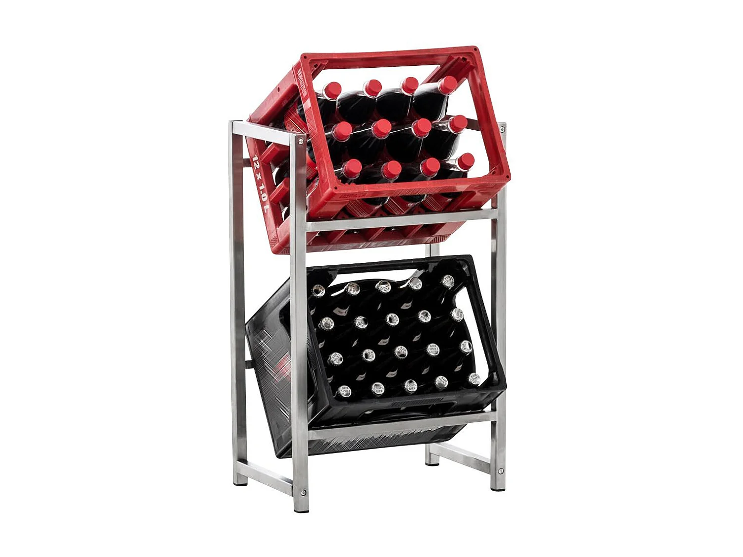 Support de caisse à boisson - Métal & Métal - Acier inoxydable - Lennert