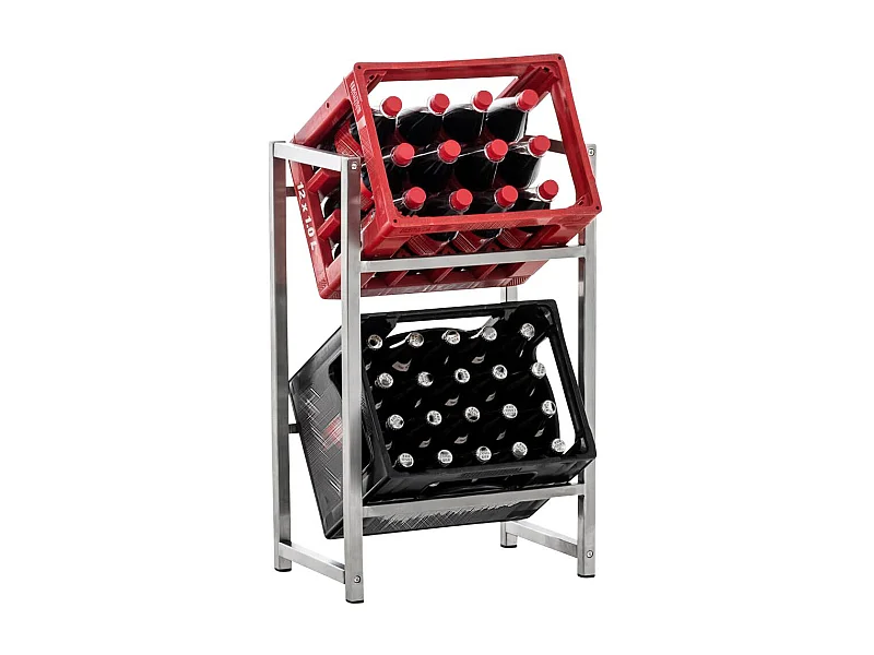 Getränkekistenständer - Metall & Metall - edelstahl - Lennert