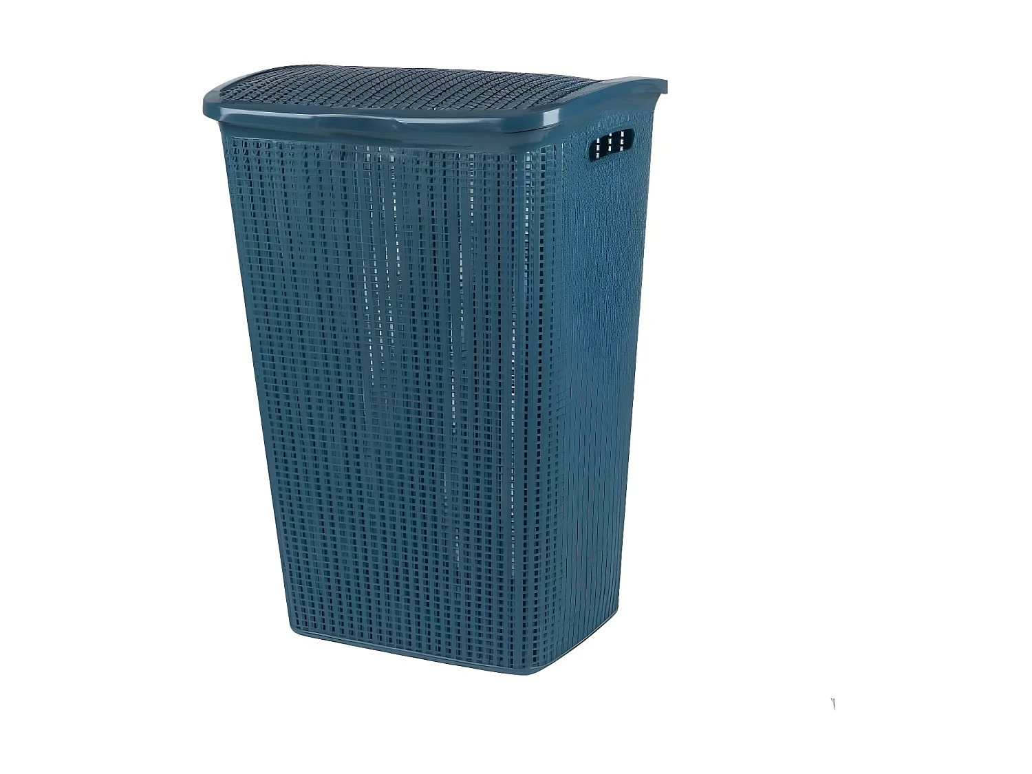 Panier corbeille a linge avec couvercle 43X33XH61CM Bleu Hconfortxl