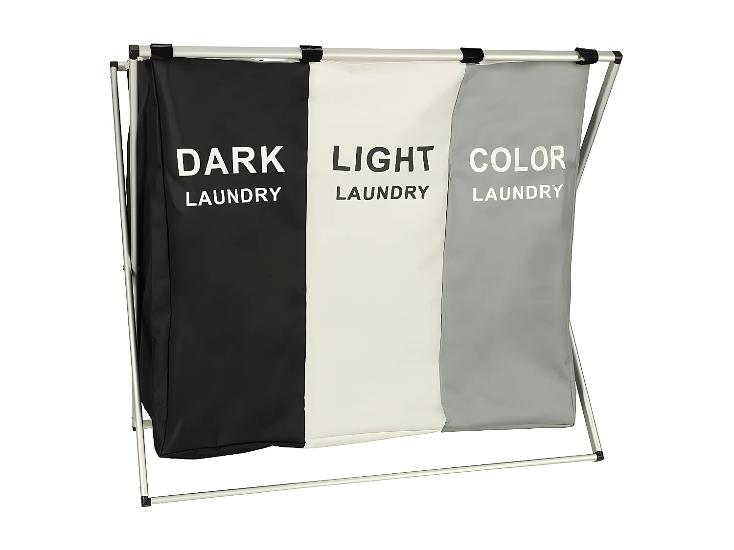 Panier À Linge Organiseur  3 Compartiments 135l